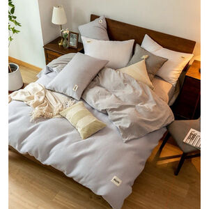 LULLABUY Classic Waffle Lyocell Cotton King Size Bedding Set 100% Cotton